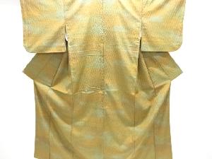 板締め絞り　手織り紬着物